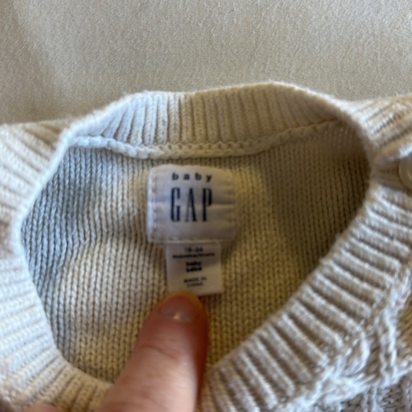 GAP - Long sleeve knit Cream Sweater Dress - Picture 3 of 3